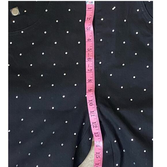 WEWOREWHAT Basic Crystal Embellished Black Overalls NEW Size Small - Picture 7 of 12